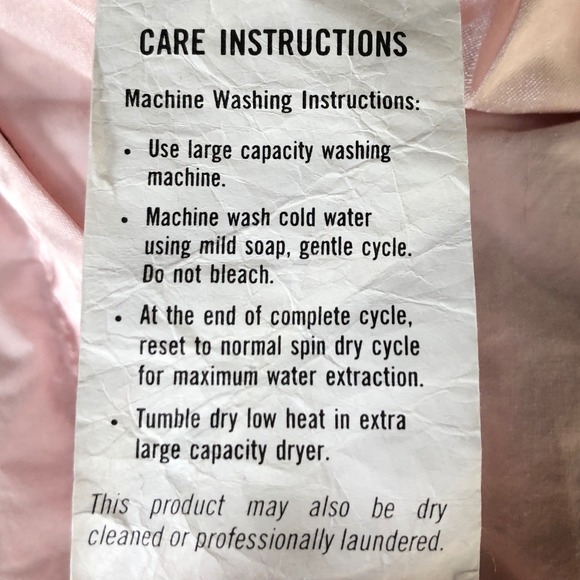 LINEN SOURCE Down Comforter Blanket King Size 108"x96" Pink Satin Edge Trim EUC - Picture 4 of 4